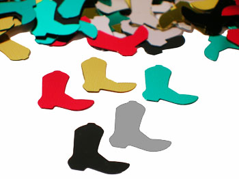 multicolor cowboy boot confetti